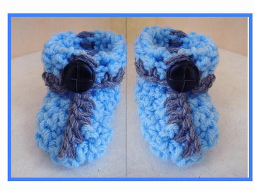 BABY BOY CROCHET BOOTIES