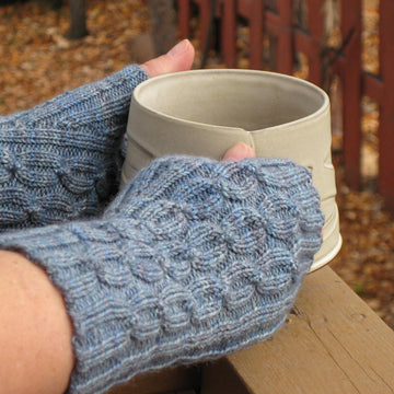 Pebbled Pathway Fingerless Mitts
