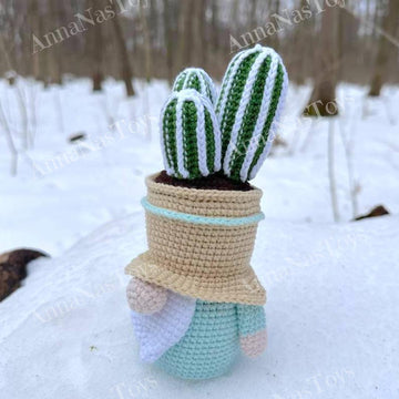 Gnome-cactus in a pot 3