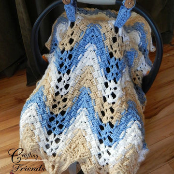 TriSquare Chevron Carseat Cover/Infant Afghan