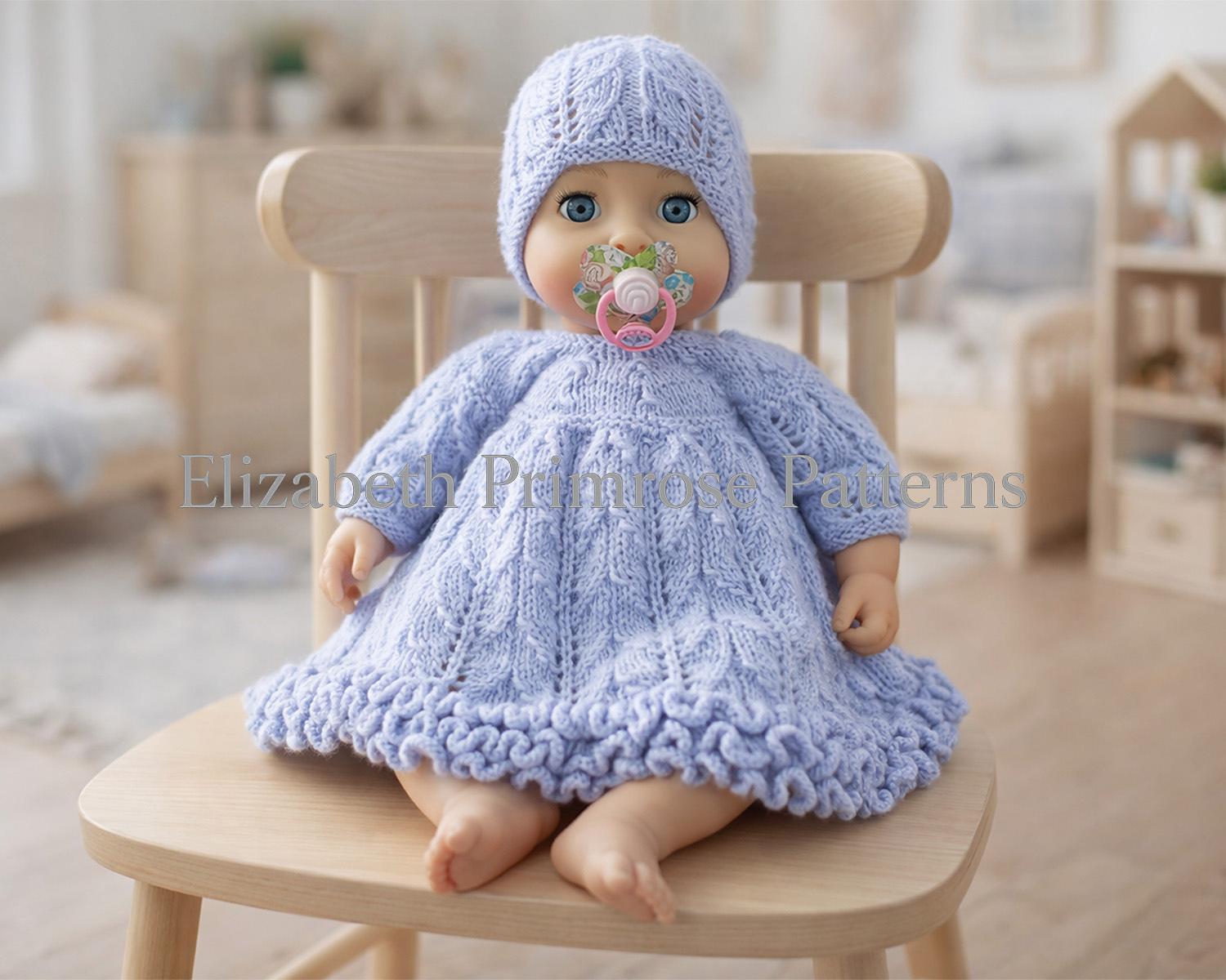 Triple Frill Doll Dress and Hat P59