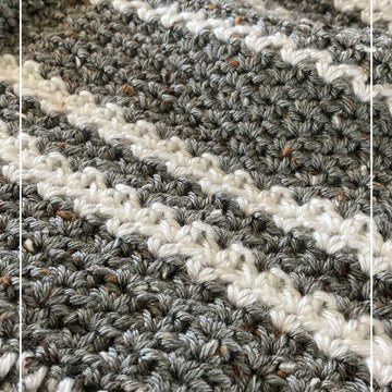 Cozy Man Cave Throw Crochet V-Stitch Blanket