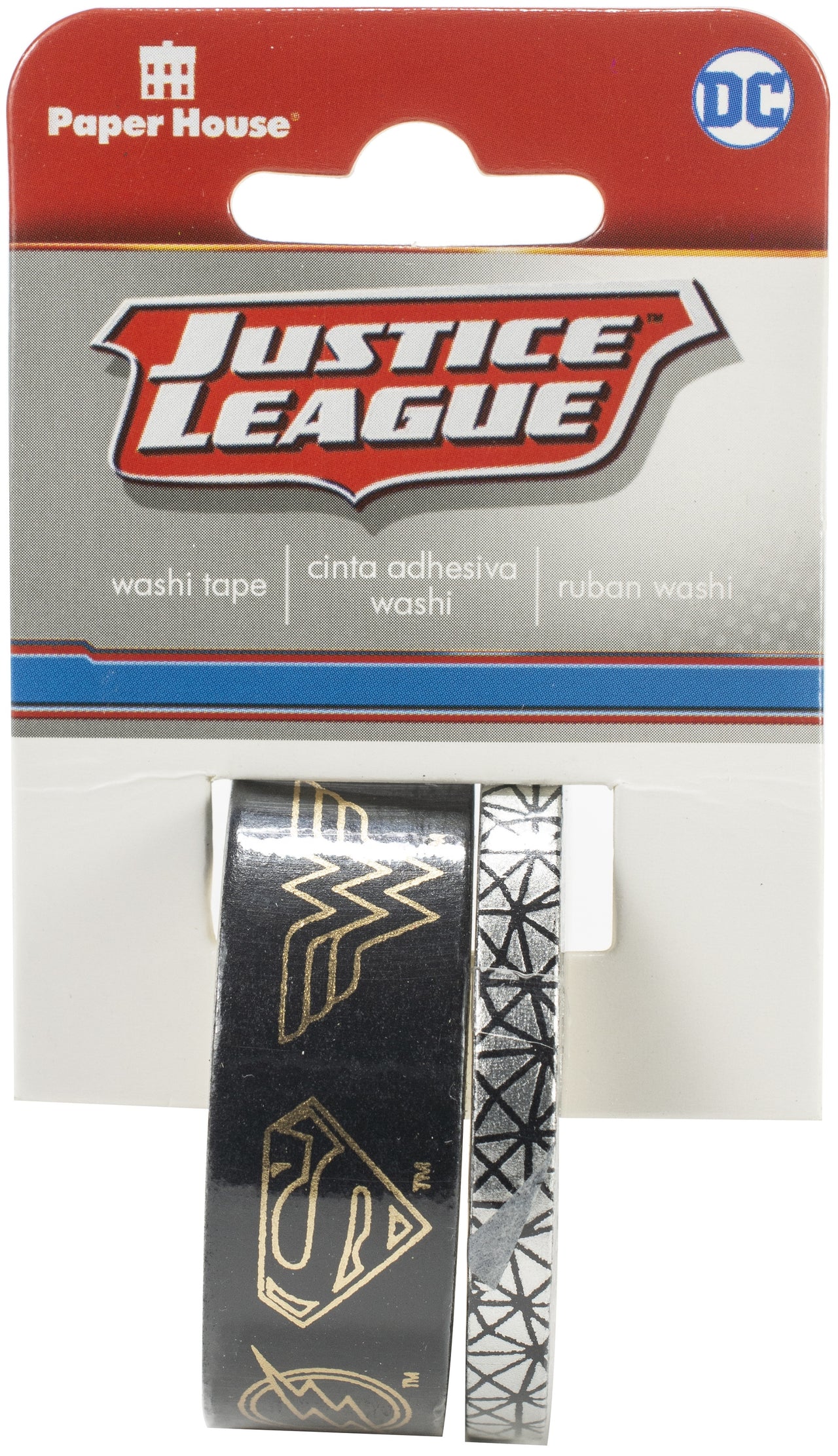 Paper House Washi Tape 2/Pkg - Justice League Logo