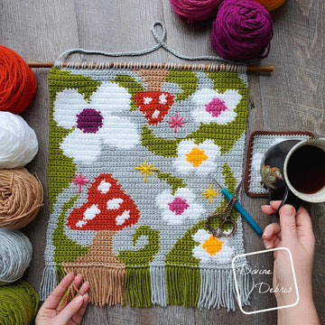 'Shrooms and Blooms Wall Hanging