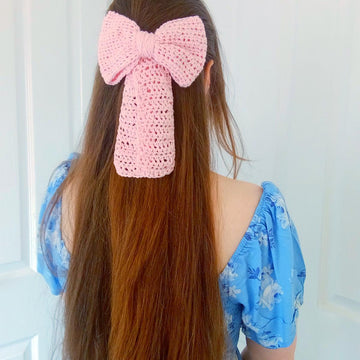 Crochet Hair Bow Slide Pattern