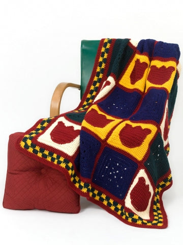 Pennsylvania Dutch Throw in Caron One Pound - Downloadable PDF