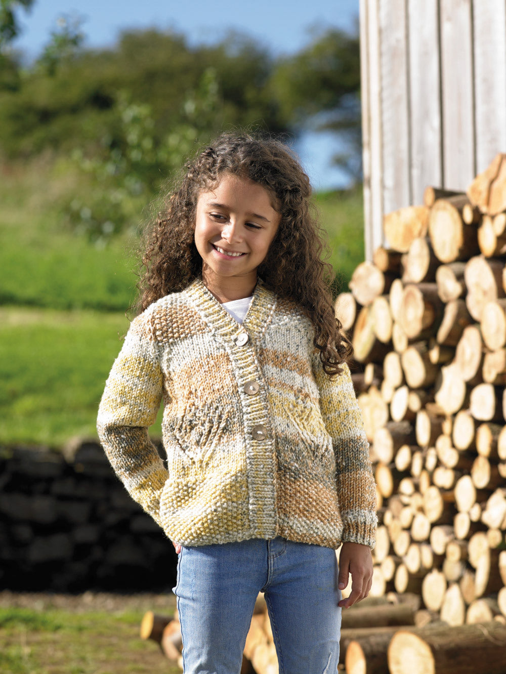 Cardigan in James C. Brett Rustic Chunky - JB717 - Leaflet