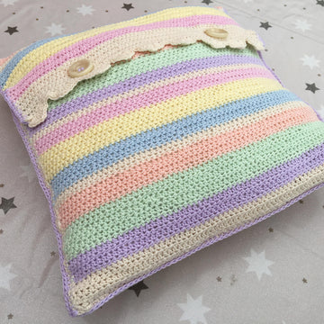 Pastel cotton cushion cover