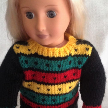 18 inch Dolls Dash and stripe Jumper