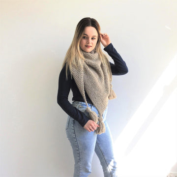 'Sand Waves' Scarf Shawl - beginner