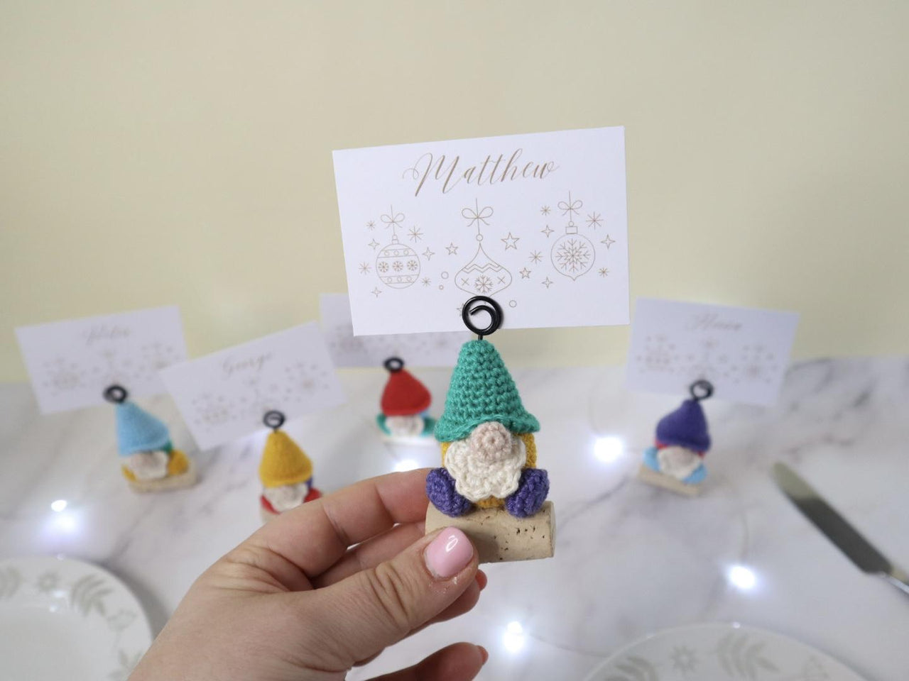 Gnome Place Card Holders