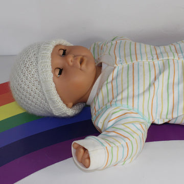 Baby Aran Swirl Beanie Hat Circular