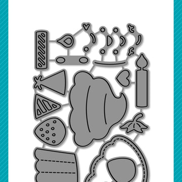 Lawn Fawn Lawn Cuts Custom Craft Die - Stitched Cupcake