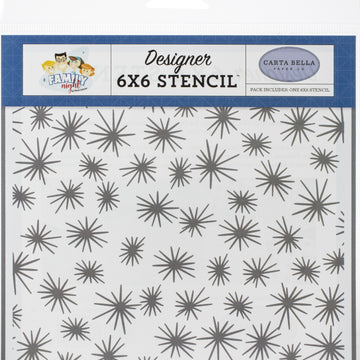 Echo Park Paper Carta Bella Stencil 6"X6" - Best Family, Family Night