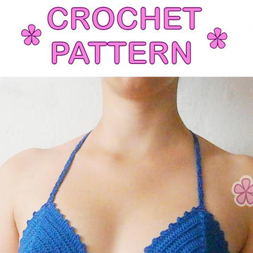 Princess bikini top with lace and picot _ C25
