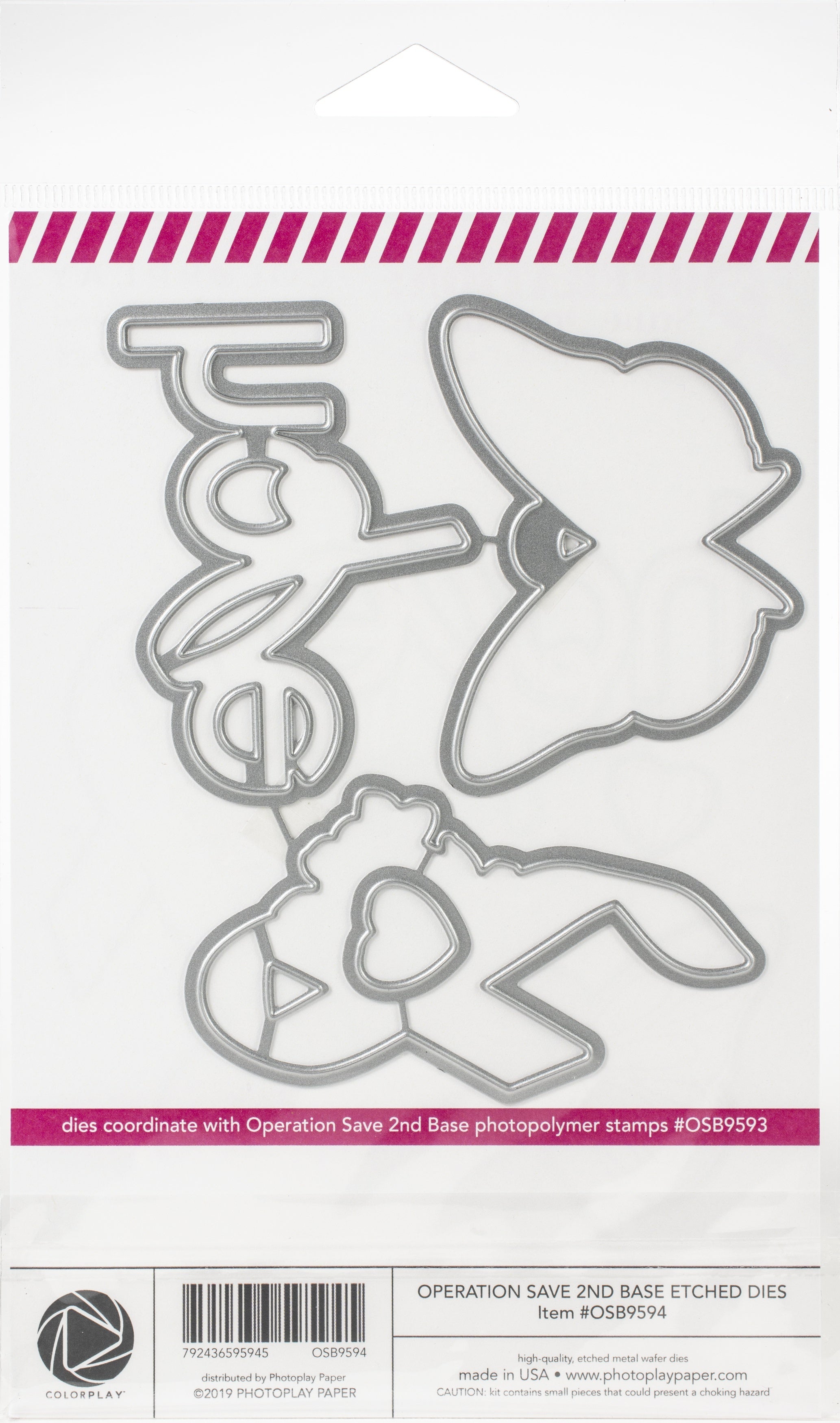 Photoplay Paper ColorPlay Etched Die - Operation Save 2nd Base