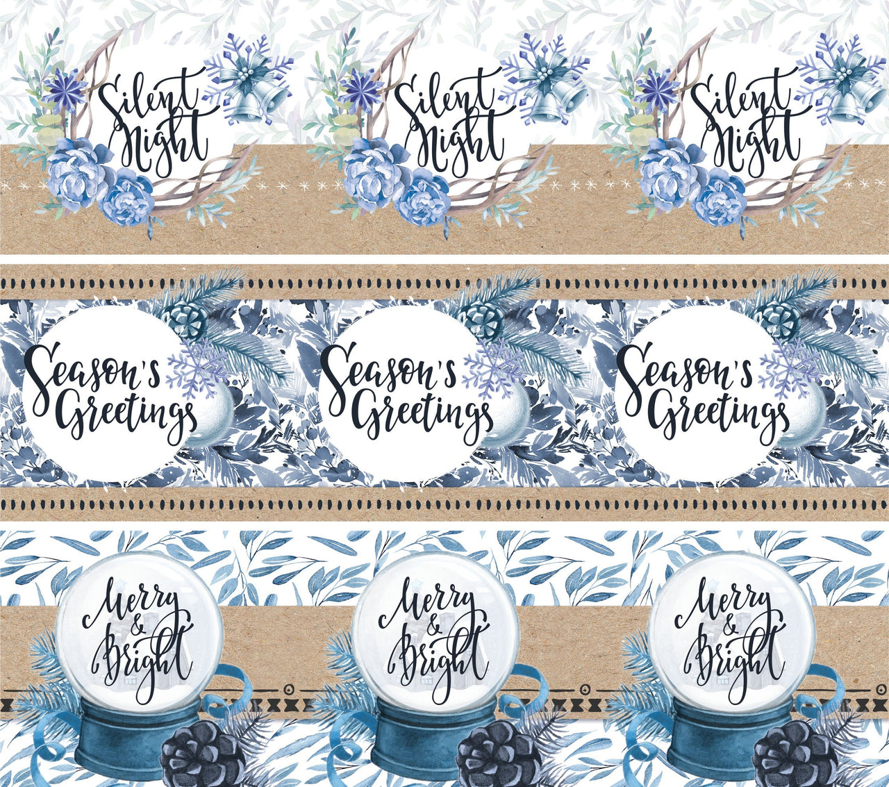 Studio Light Shrink Sleeves 15"X4.25" 3/Pkg - Watercolor, 3 Designs/1 Each