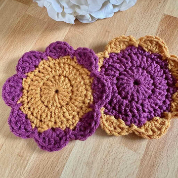 Polka Dot Flower Coaster