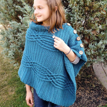 Cabled Poncho