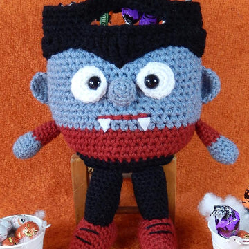 Vampire, Witch and Pumpkin Bucket Head Bags