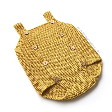 12-24 months - BUTTON-UP Knit Romper Pattern