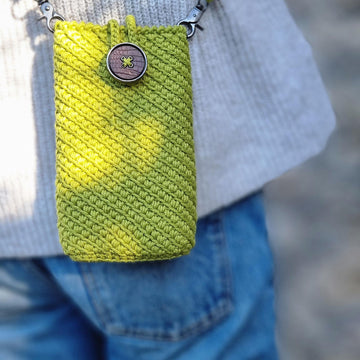 Mobile phone crossbody shoulder bag crochet pattern T13