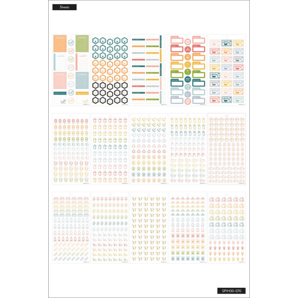 The Happy Planner Daily Chores 30 Sheet Sticker Pad
