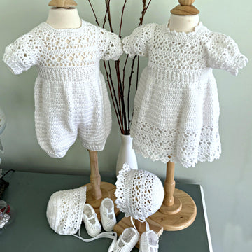 Baby Twins Boy and Girl Christening, Blessing, Everyday Outfits