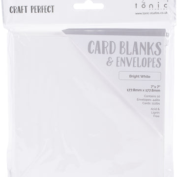Tonic Studios Craft Perfect Card Blanks 7"X7" - Bright White
