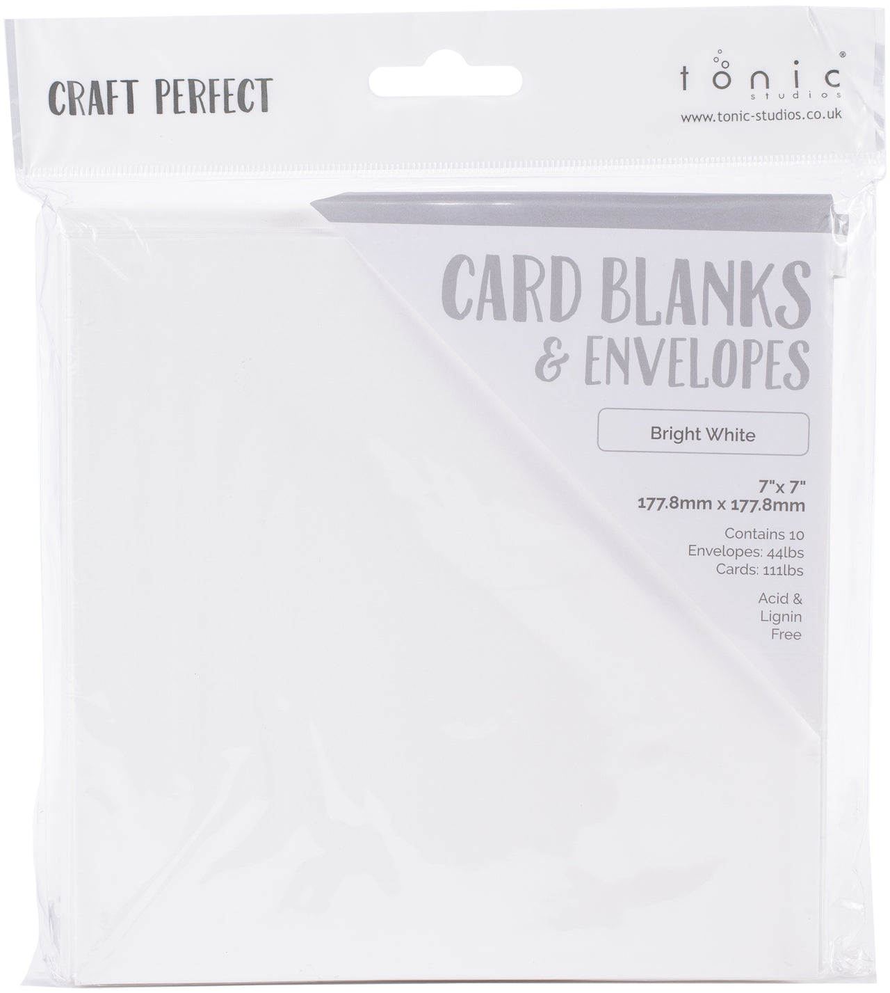 Tonic Studios Craft Perfect Card Blanks 7"X7" - Bright White