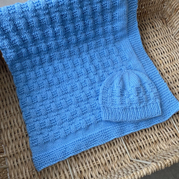 Easy Garter and Rib Blanket and Hat