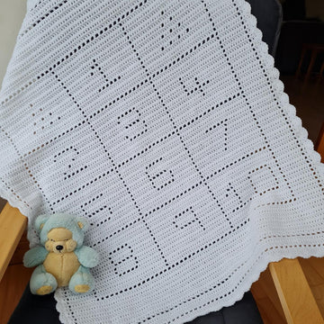 Numbers Filet Blanket