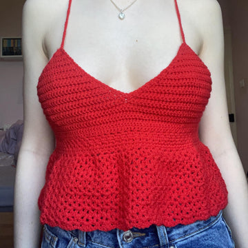 Crochet Halter Top Pattern Crochet Peplum Top Pattern Beginner Crochet Pattern Crop Top Crochet Pattern Lace Up Crochet Top Summer Pattern