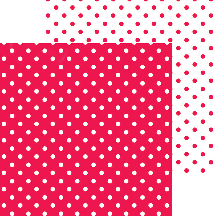 Doodlebug Petite Swiss Dot Cardstock 12"X12" 25/Pkg - Ladybug
