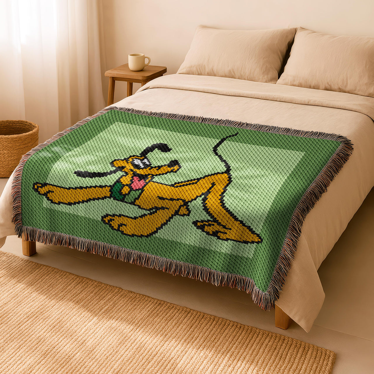 C2C Pluto Blanket Green Throw Cartoon Dog Afghan CROCHET PATTERN