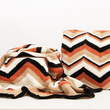 Chevron Blanket and Cushion