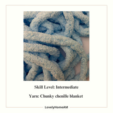 Bee Chunky Baby Blanket Pattern: Finger Knitting Tutorial (PDF Pattern)