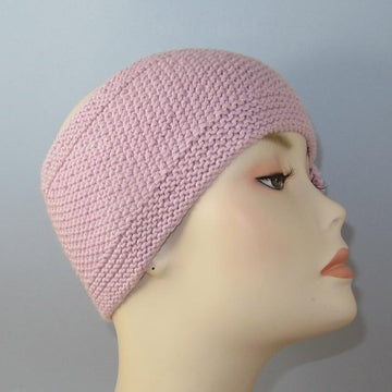 Tie Up Bow Moss (Seed) Stitch Headband Circular Knitting Pattern