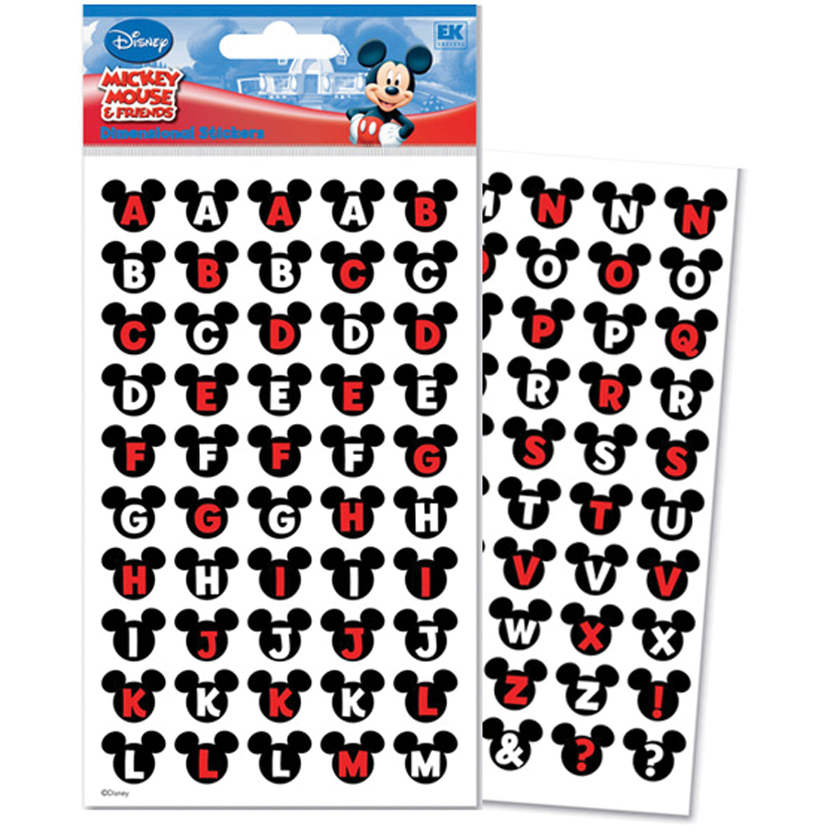 Sticko Disney Dimensional Stickers - Mickey Ears Alphabet