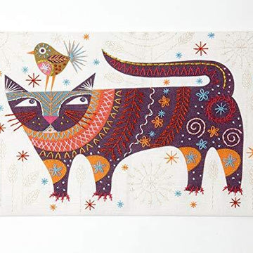 Nancy Nicholson Cat Embroidery Kit - 24 x 30cm