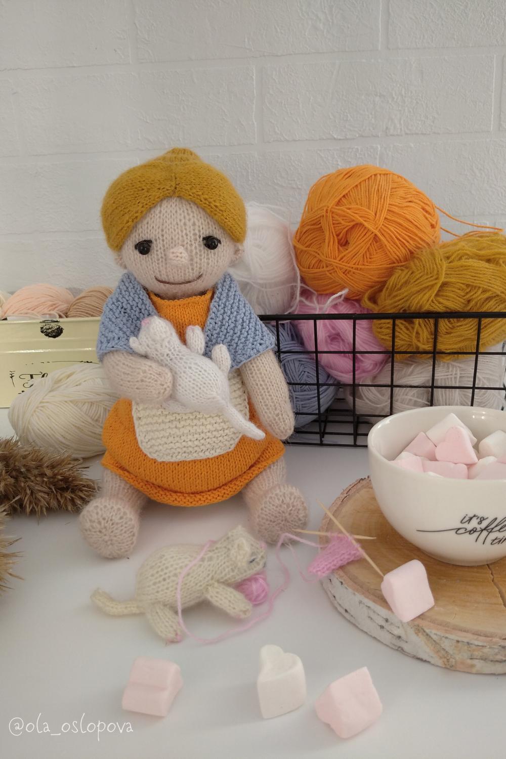 Grandma Doll Knitting Pattern PDF