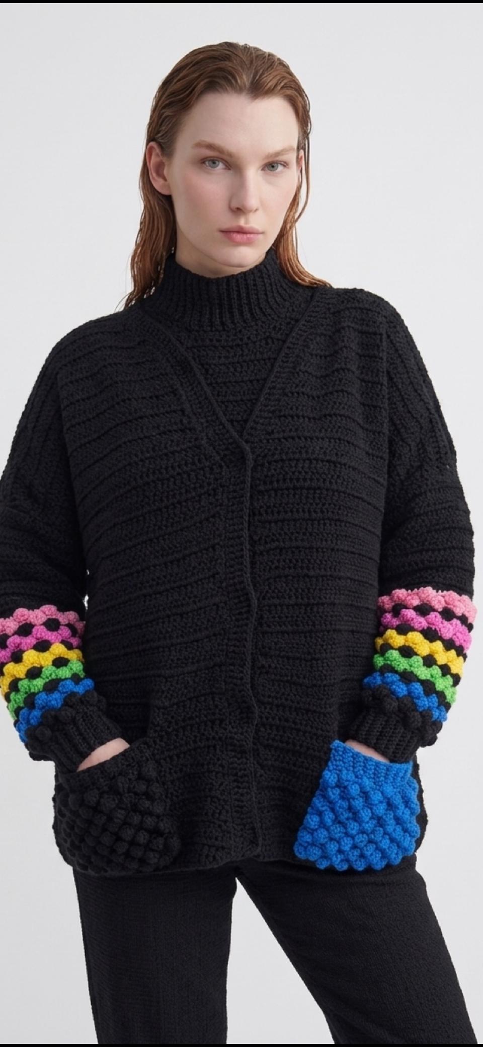 Baggy Bobble Crochet Cardi
