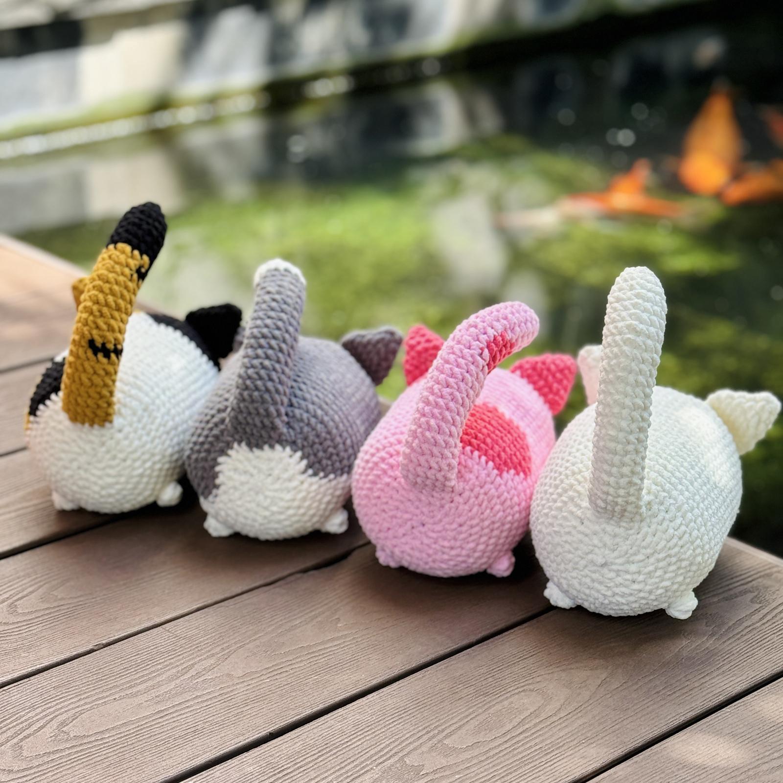 Loaf Cat Crochet Patterns 4 in 1