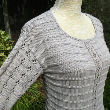 Sweater with Alternating Ridge Pattern