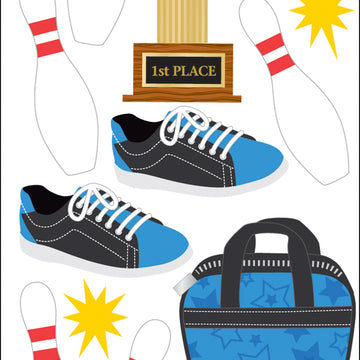 Trends International SandyLion Essentials Dimensional Stickers - Bowling