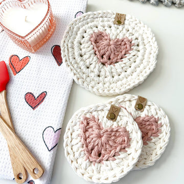 Heart Coaster and Hot Pad 091