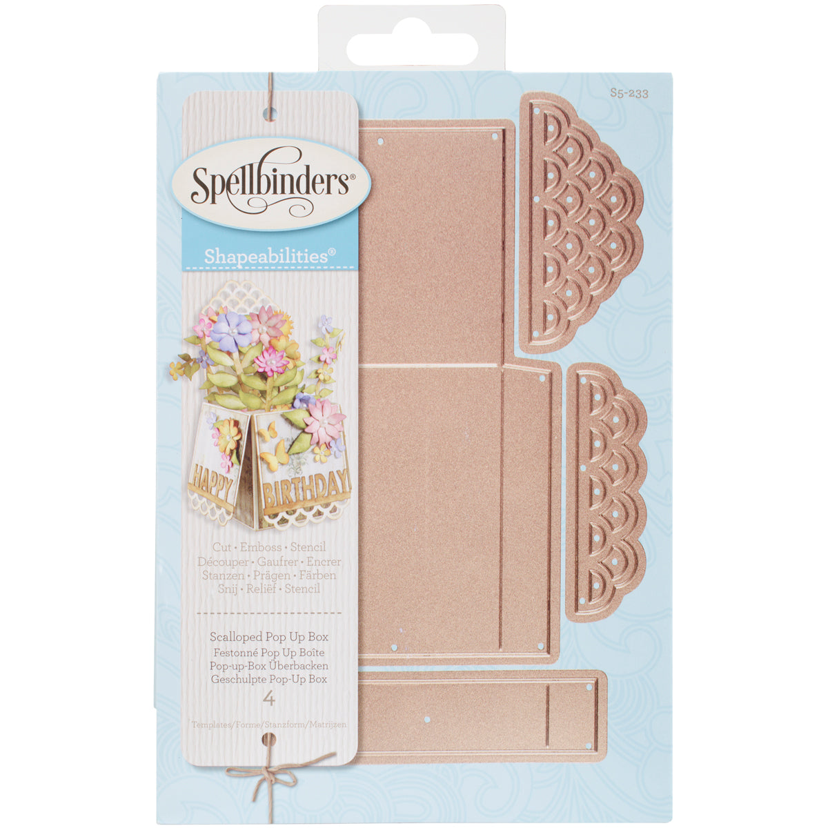 Spellbinders Shapeabilities Dies - Scalloped Pop Up Box