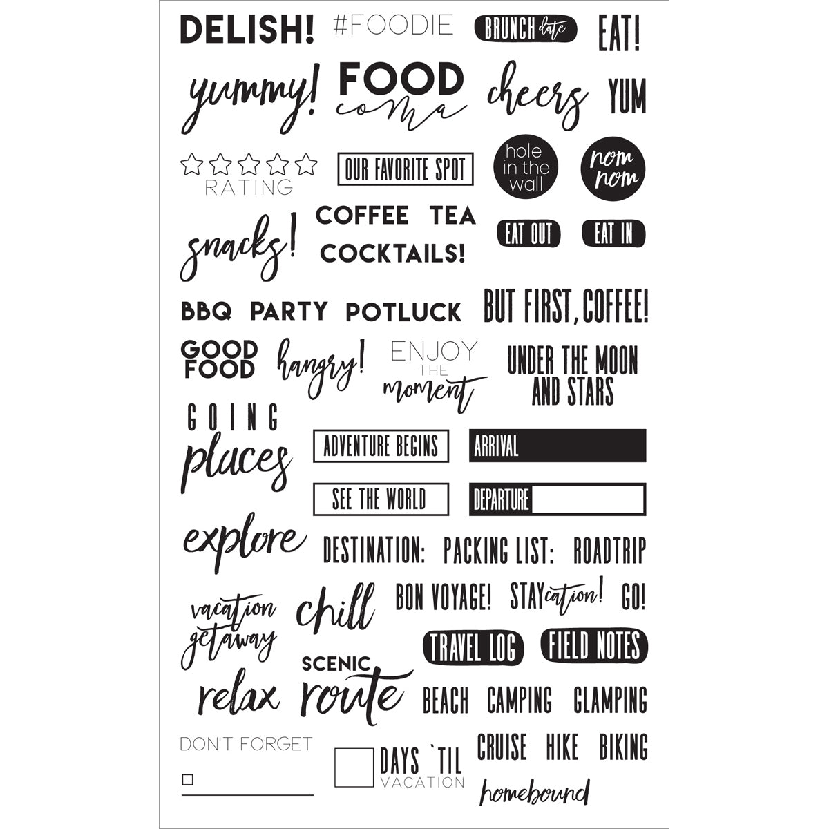 Prima Marketing My Prima Planner Clear Stamps - Frank Garcia Food & Travel