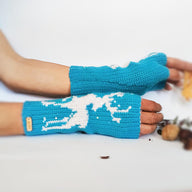 Fingerless Gloves-Christmas deer