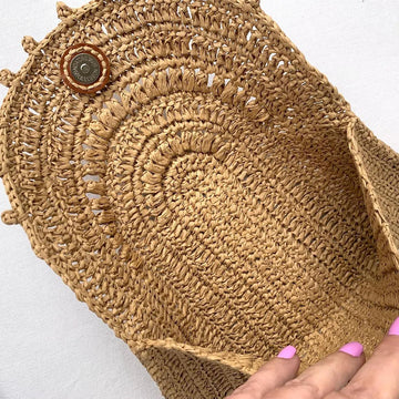Raffia clutch bag 2